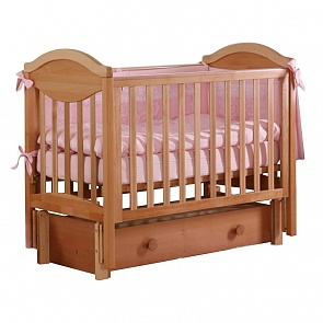 Детская кровать Лель АБ 23.3 маятник продольный, светлый орех (Лель, LIEL_АБ 23.3_светлый орех)